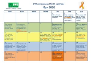 Awareness Month Calendar 2020 - Prader-Willi Syndrome Association NZ